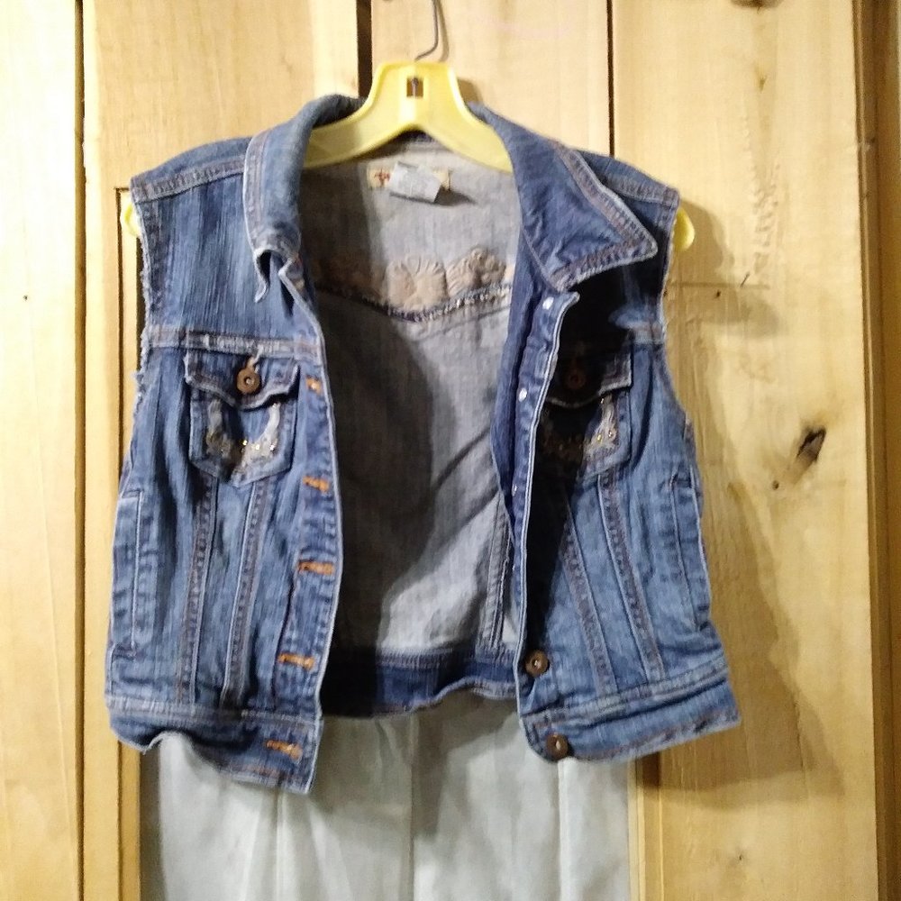 Paris Blues junior womans denim vest  size junior L